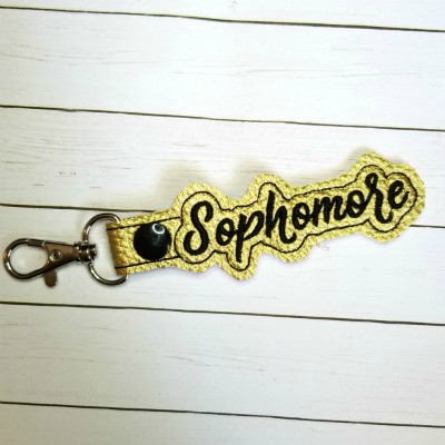 sophomore key fob snap tab emb